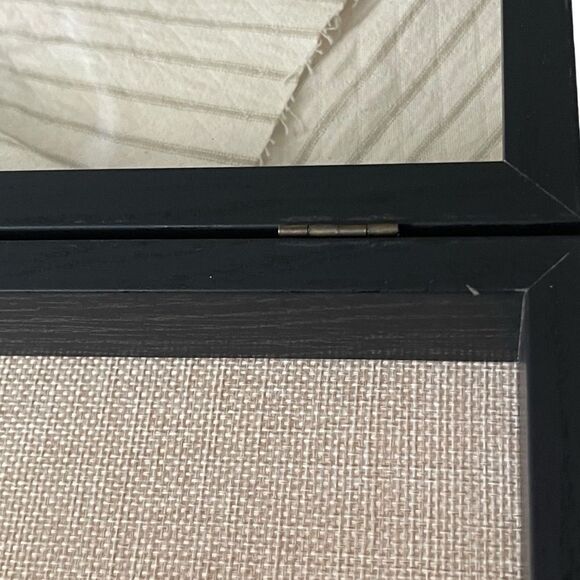 GraduatePro Rustic Black Shadow Box Frame Linen Back Hinged Glass Window - Picture 13 of 16